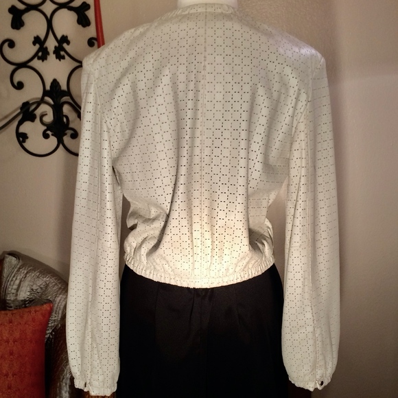 Vintage Kenneth Cole Leather Bomber Jacket - Picture 4 of 8